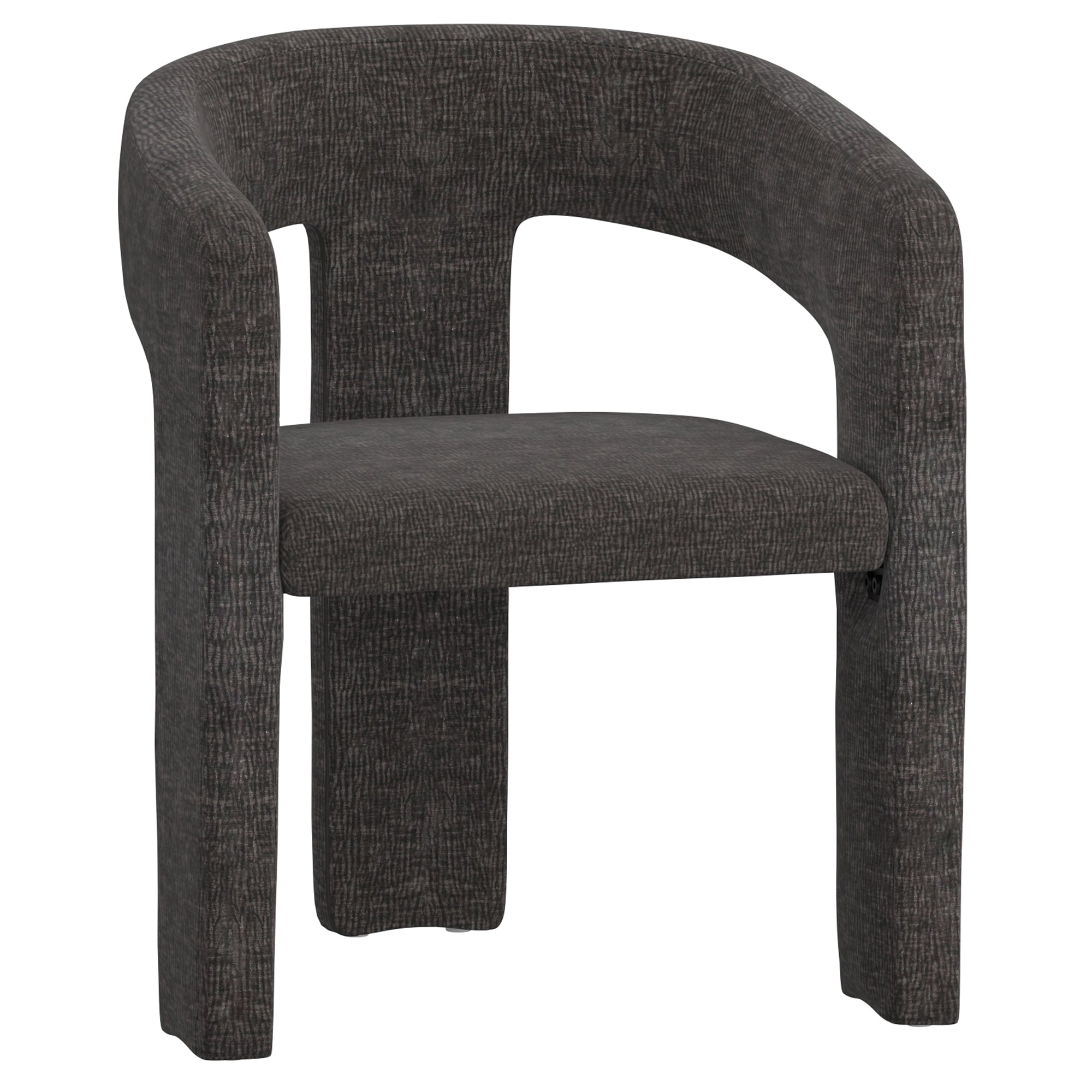 Amara Dining Chair - Charcoal Chenille Upholstered-DECOROLALA
