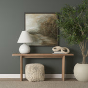 Amaya 16.0L x 16.0W x 16.0H Cream/Black/Gray Wool and Cotton Pouf-Poufs-DECOROLALA