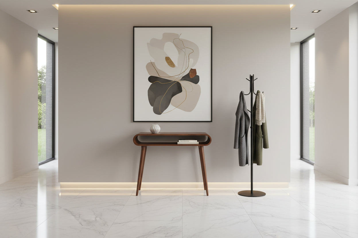 Amaya Nordic Style Console Table - Solid Mango Wood Chestnut finish-Coffee Table-DECOROLALA