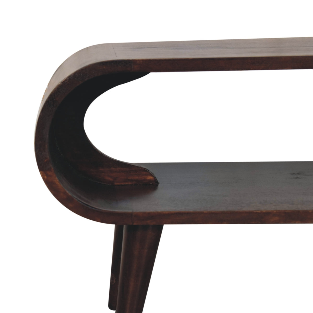 Amaya Walnut Finish Solid Mango Wood Media Unit-Coffee Table-DECOROLALA