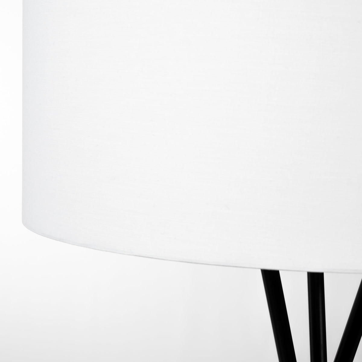 Ambrose 20.0L x 20.0W x 61.8H Black Metal W/ Fabric Shade Floor Lamp-Floor Lamps-DECOROLALA