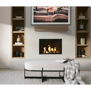 Amelia 55.0L x 18.0W x 18.0H Cream Boucle W/Black Metal Upholstered Bench-Benches-DECOROLALA