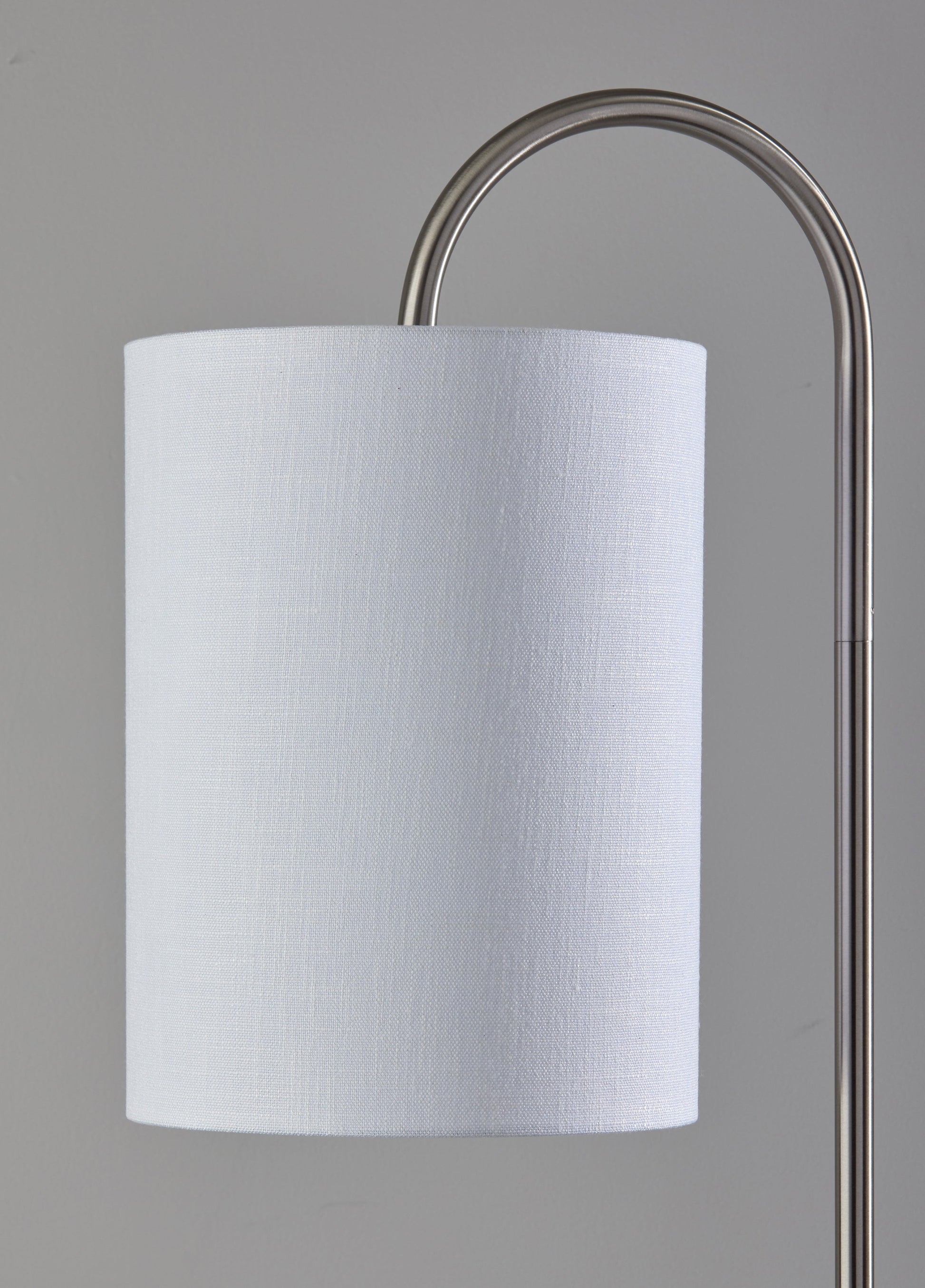 Amira Floor Lamp with Shelves - 64" Brushed Steel-Lighting-DECOROLALA