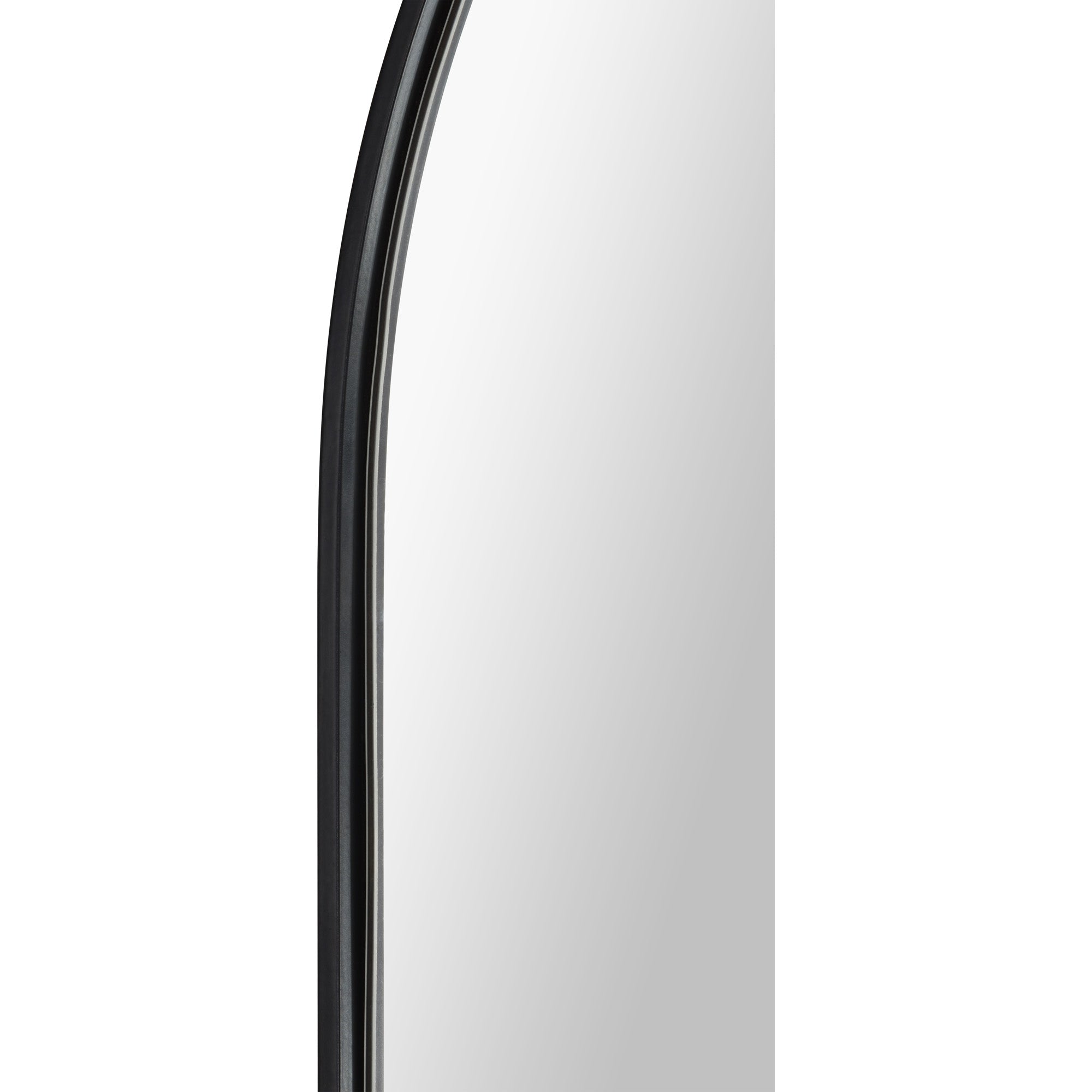 Ammar 60" Tall Oval Wall Mirror, Black-Mirror-DECOROLALA