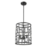 Amoret 3-Light Matte Black Convertible Pendant-Pendants-Hanging Lights-DECOROLALA