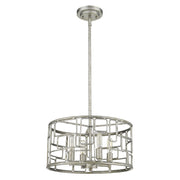 Amoret 4-Light Antique Silver Convertible Pendant-Pendants-Hanging Lights-DECOROLALA