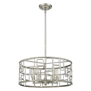 Amoret 5-Light Antique Silver Convertible Pendant-Pendants-Hanging Lights-DECOROLALA