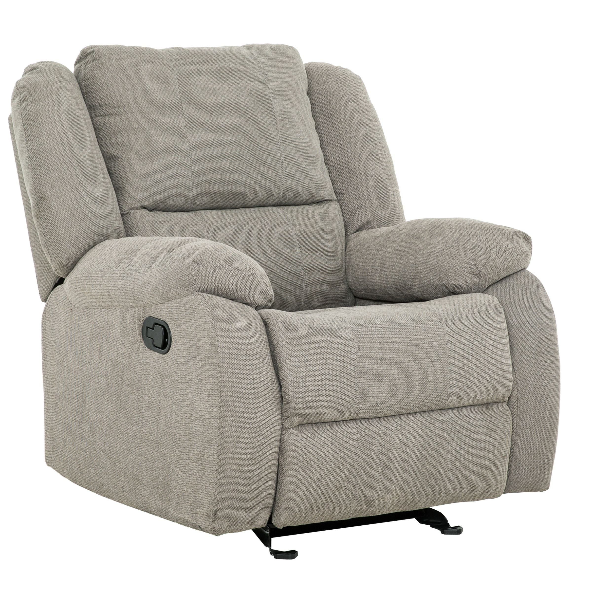 Amos 36 in. Upholstered Rocker Recliner Chair with Padded Arms-Living Room-DECOROLALA