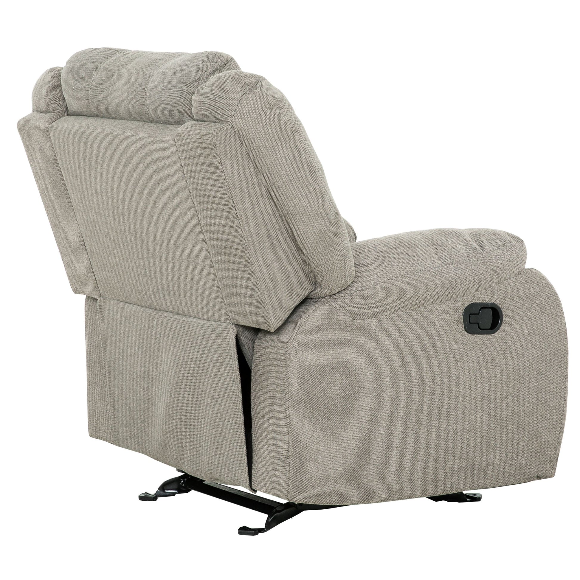 Amos 36 in. Upholstered Rocker Recliner Chair with Padded Arms-Living Room-DECOROLALA