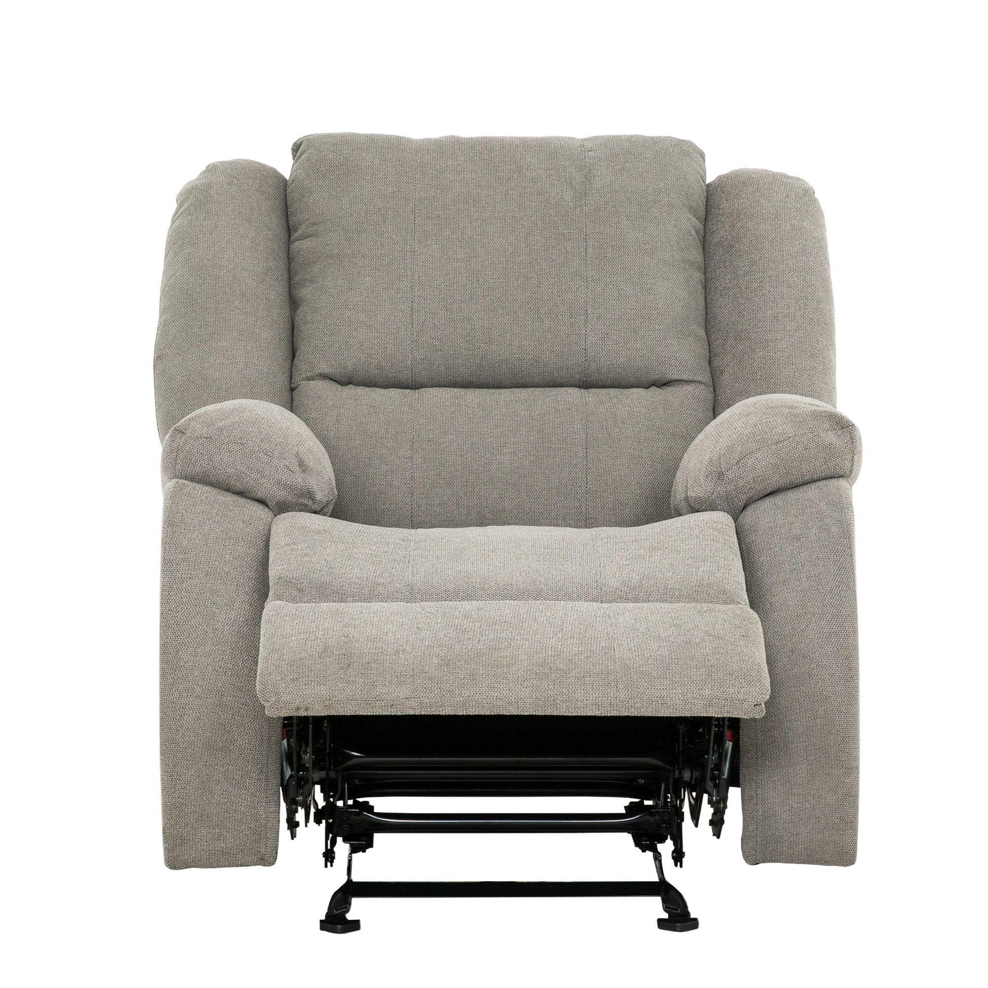 Amos 36 in. Upholstered Rocker Recliner Chair with Padded Arms-Living Room-DECOROLALA