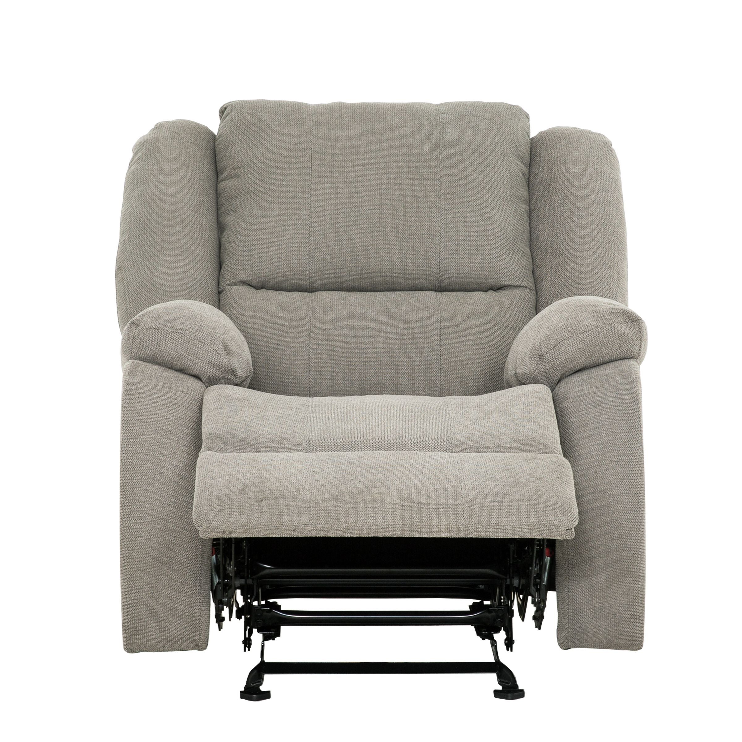 Amos 36 in. Upholstered Rocker Recliner Chair with Padded Arms-Living Room-DECOROLALA
