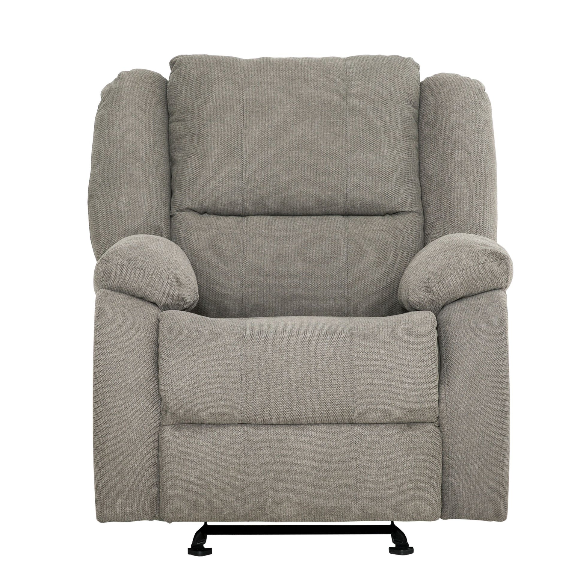 Amos 36 in. Upholstered Rocker Recliner Chair with Padded Arms-Living Room-DECOROLALA