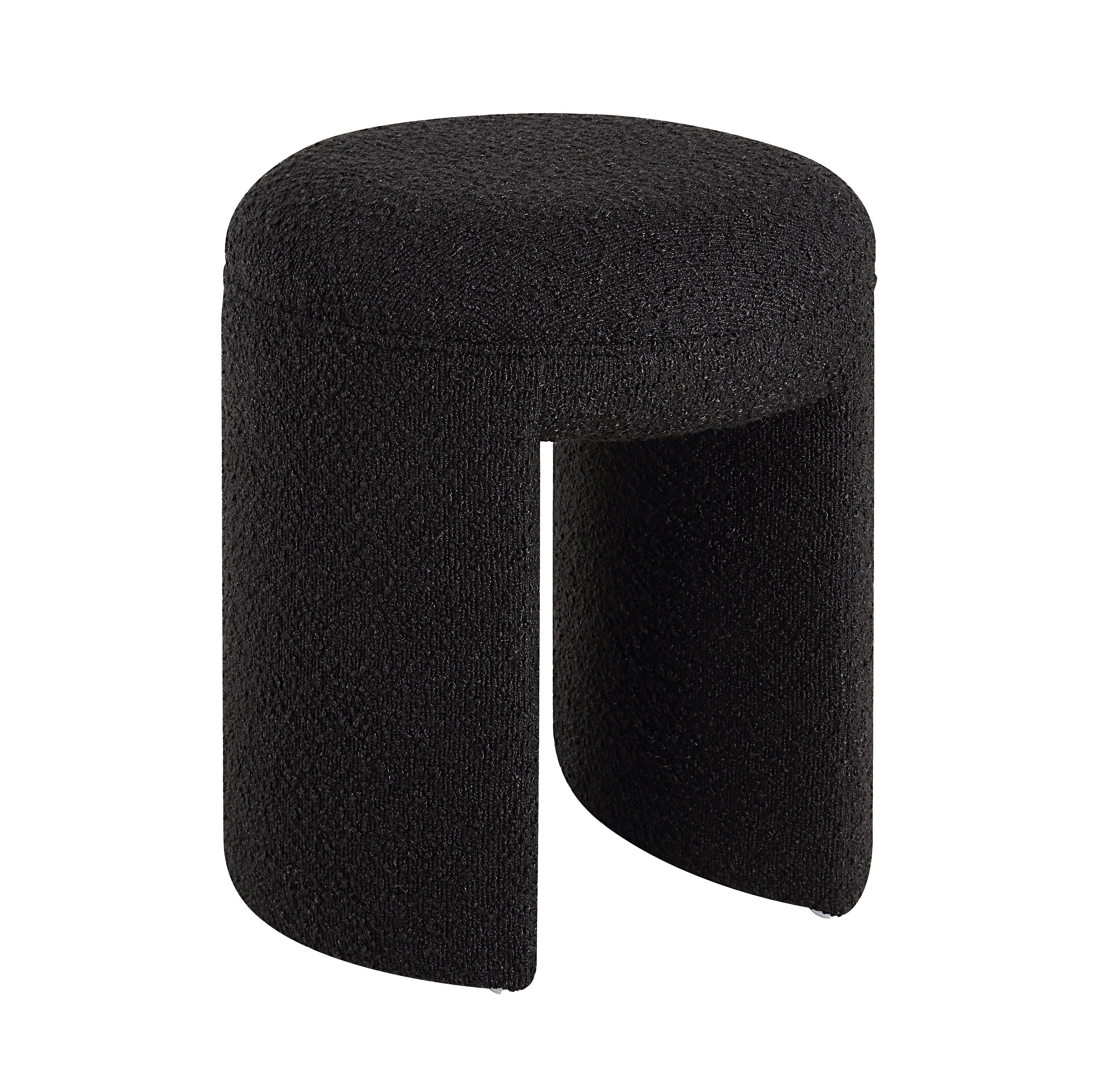 Amrah 16.93" Height Stool, Black-Stool-DECOROLALA