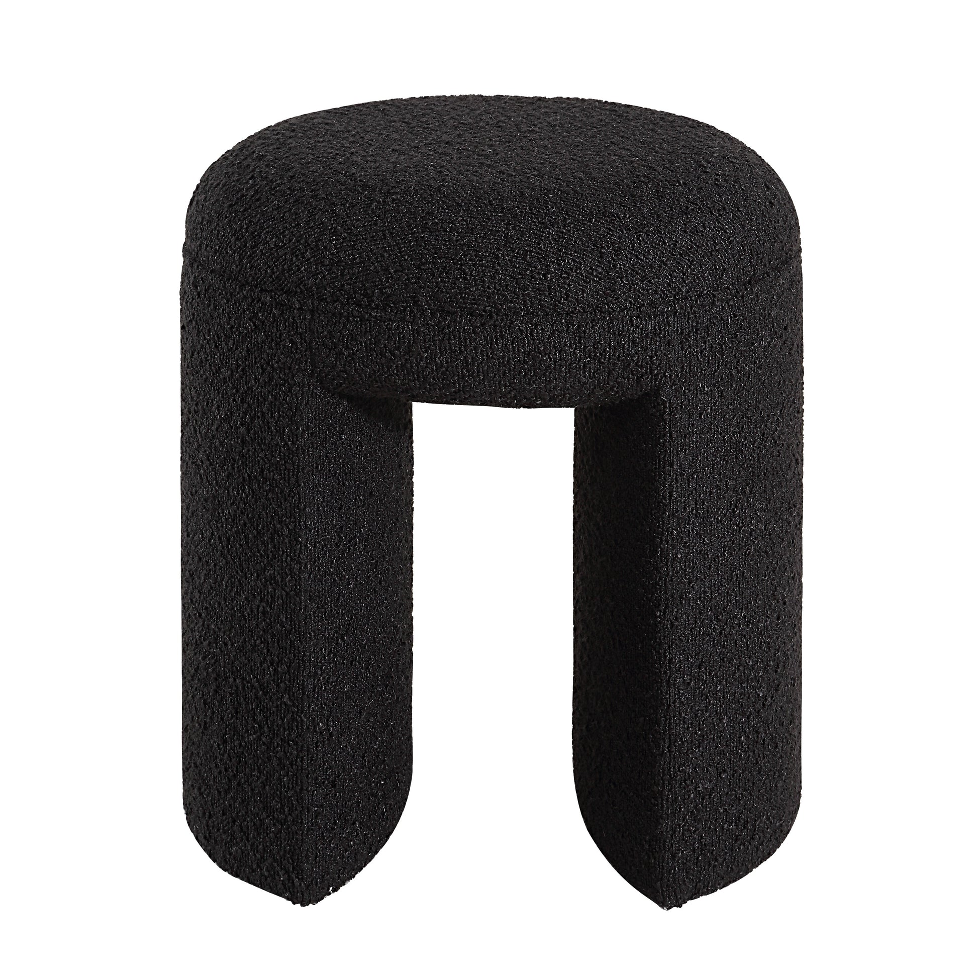 Amrah 16.93" Height Stool, Black-Stool-DECOROLALA
