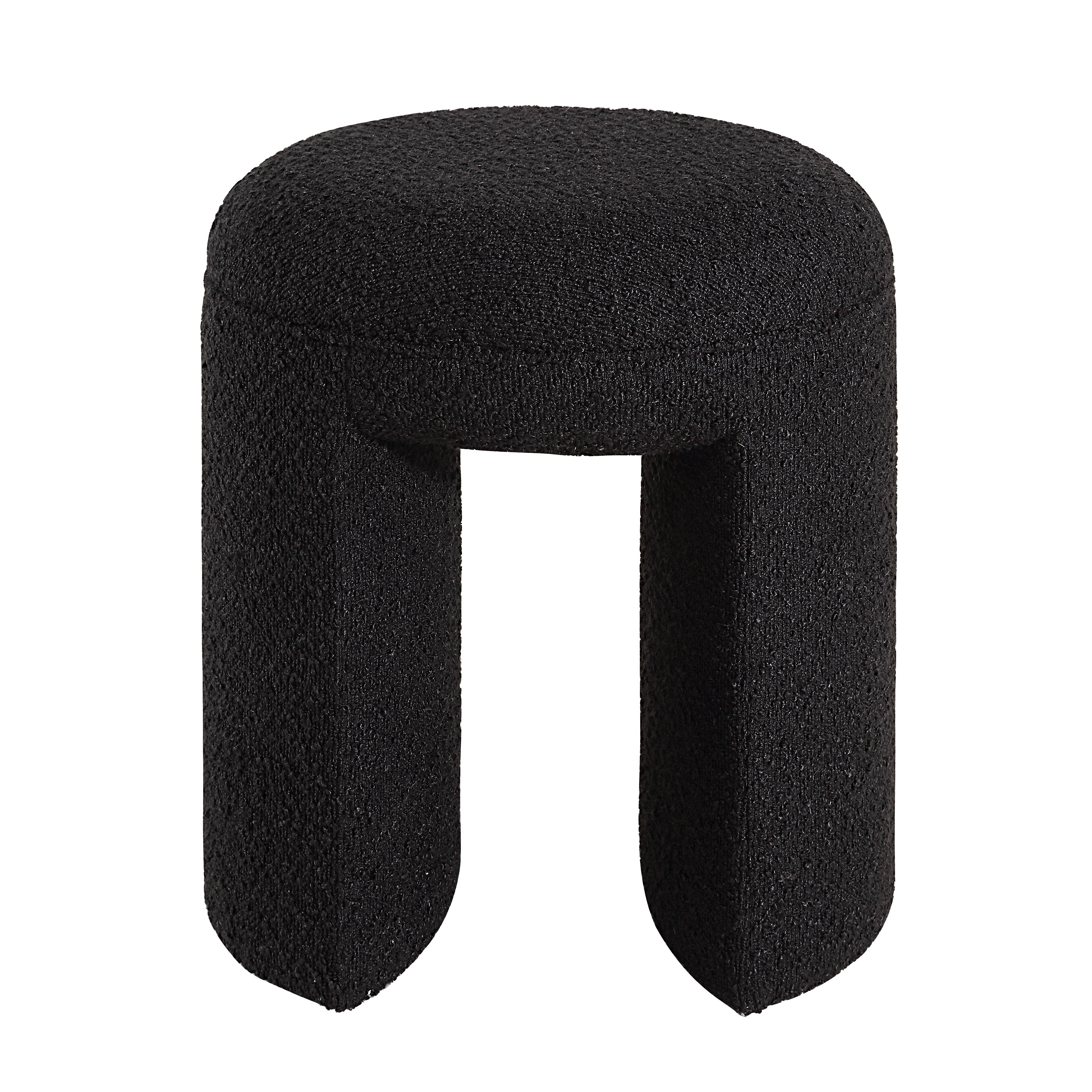 Amrah 16.93" Height Stool, Black-Stool-DECOROLALA