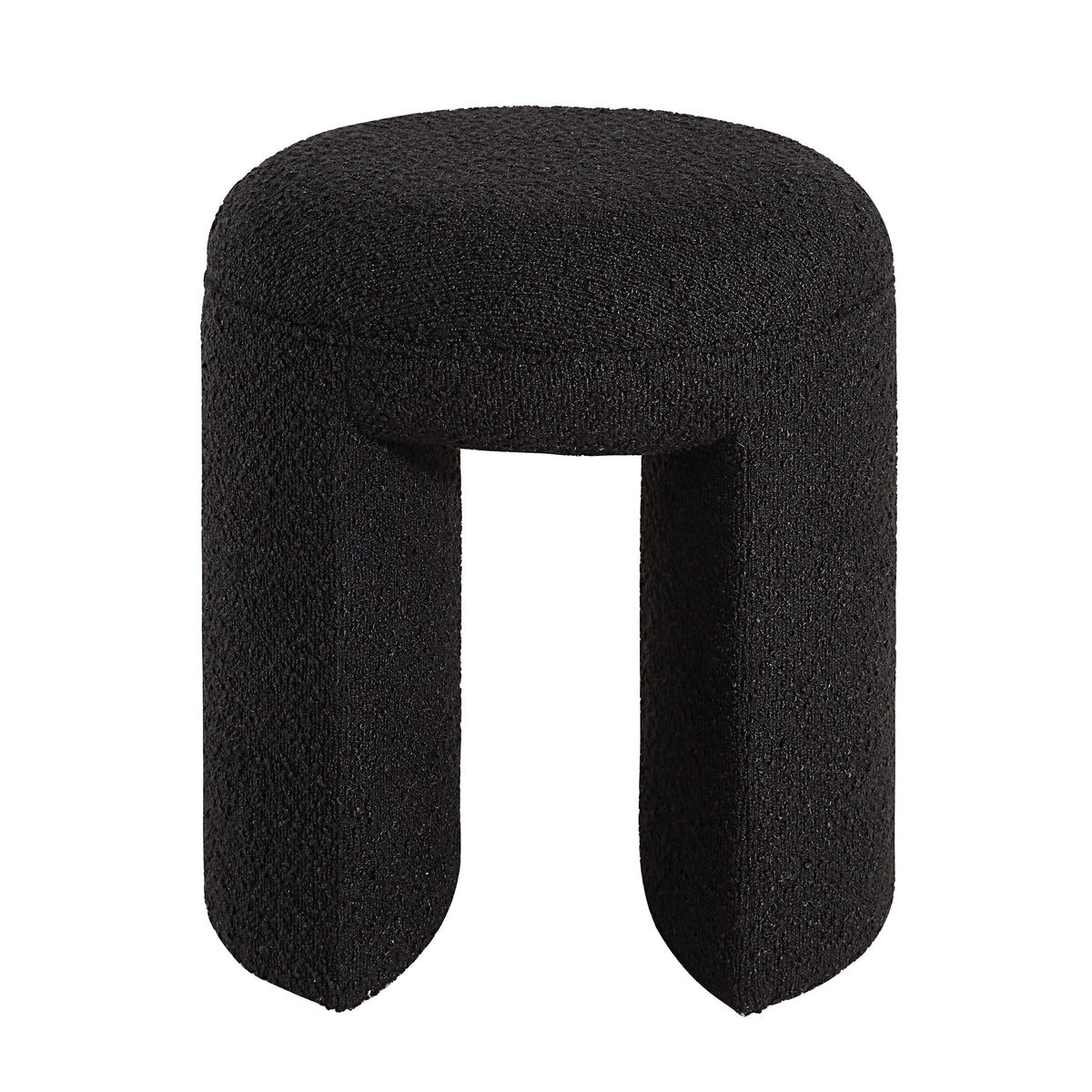 Amrah 16.93" Height Stool, Black-Stools-DECOROLALA