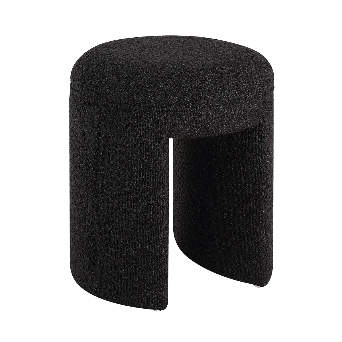 Amrah 16.93" Height Stool, Black-Stools-DECOROLALA