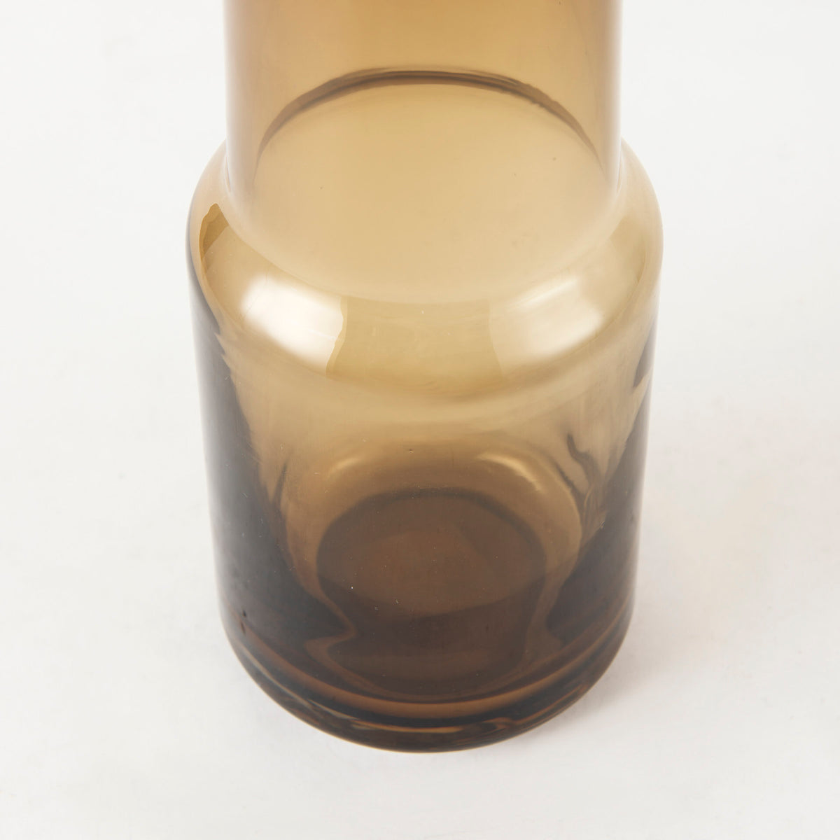 Amrita 4.1L x 4.1W x 11.9H Golden Brown Glass Vase-Vase-DECOROLALA