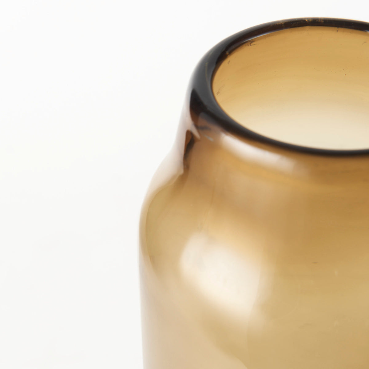 Amrita 4.8L x 4.8W x 16.0H Golden Brown Glass Vase-Vase-DECOROLALA