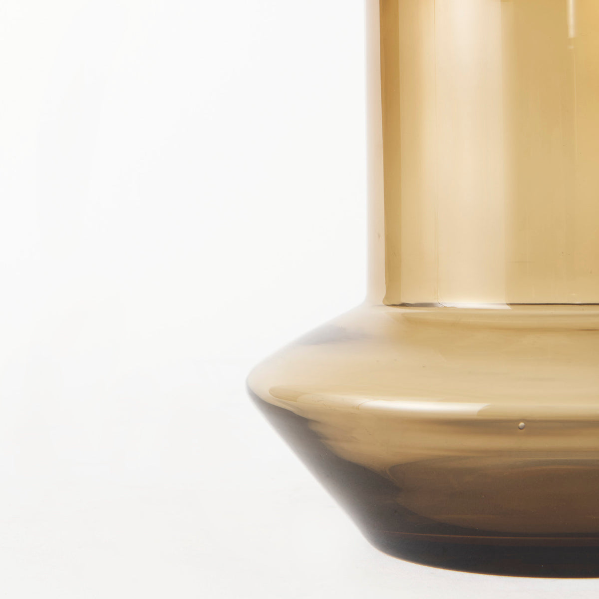Amrita 8.3L x 8.3W x 9.7H Golden Brown Glass Vase-Vase-DECOROLALA
