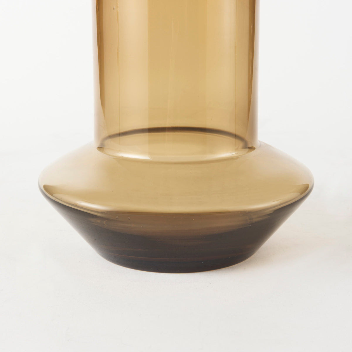 Amrita 8.3L x 8.3W x 9.7H Golden Brown Glass Vase-Vase-DECOROLALA