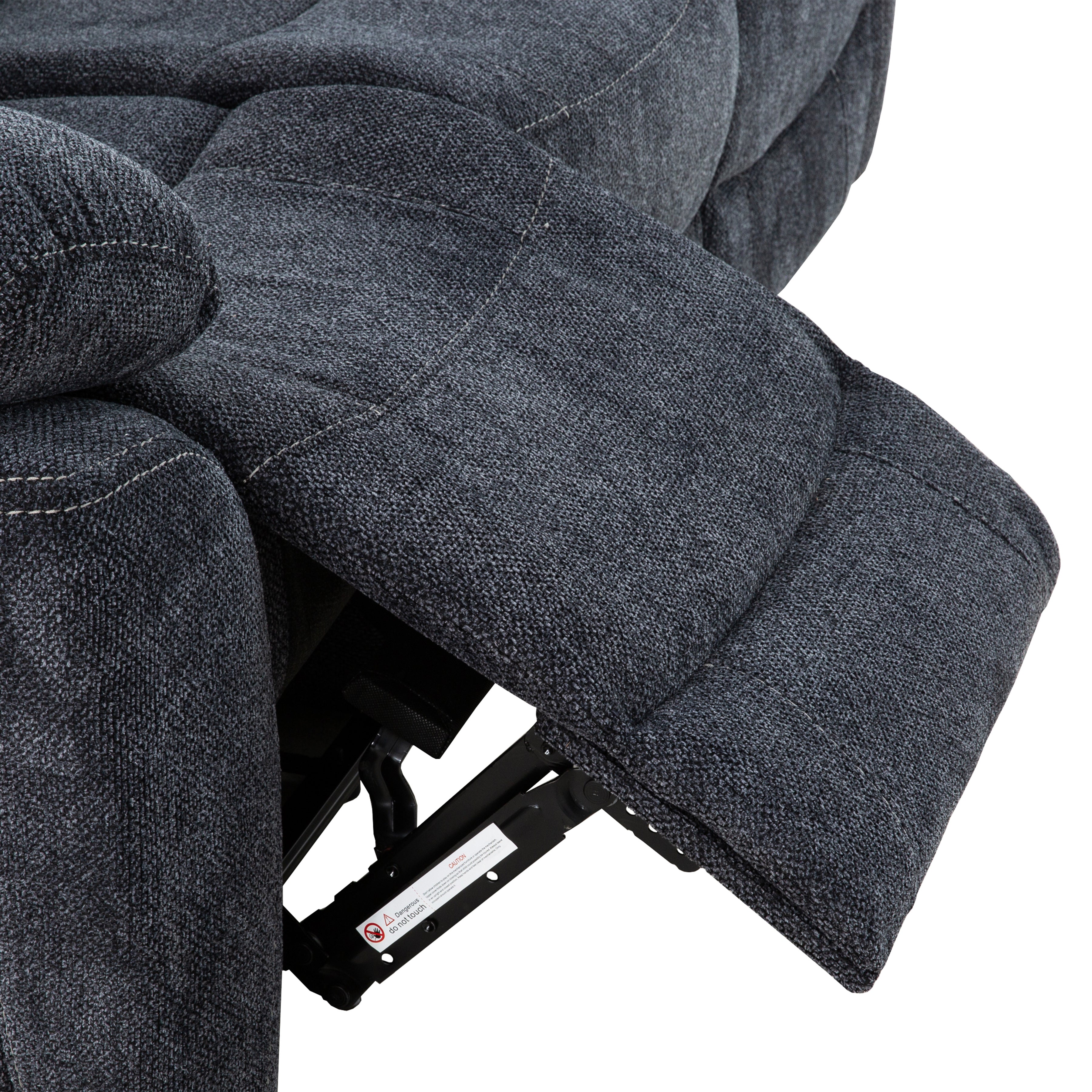 Anakin 80 in. Dark Grey Fabric Reclining Sofa with Lever-Living Room-DECOROLALA