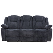 Anakin 80 in. Dark Grey Fabric Reclining Sofa with Lever-Living Room-DECOROLALA