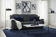 Anakin 80 in. Dark Grey Fabric Reclining Sofa with Lever-Living Room-DECOROLALA
