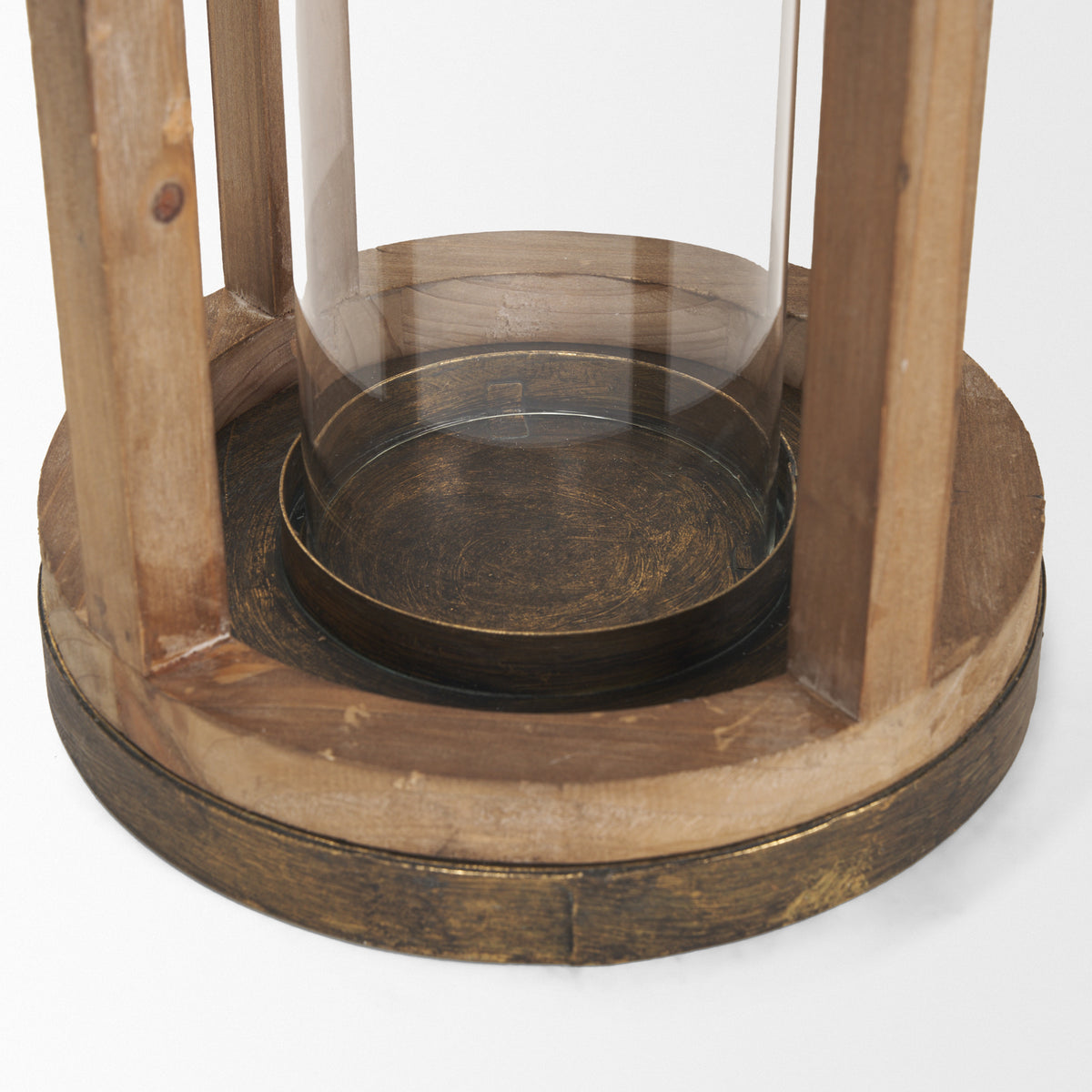 Andy I Large Natural Wood Cylindrical Lantern-Lanterns-DECOROLALA