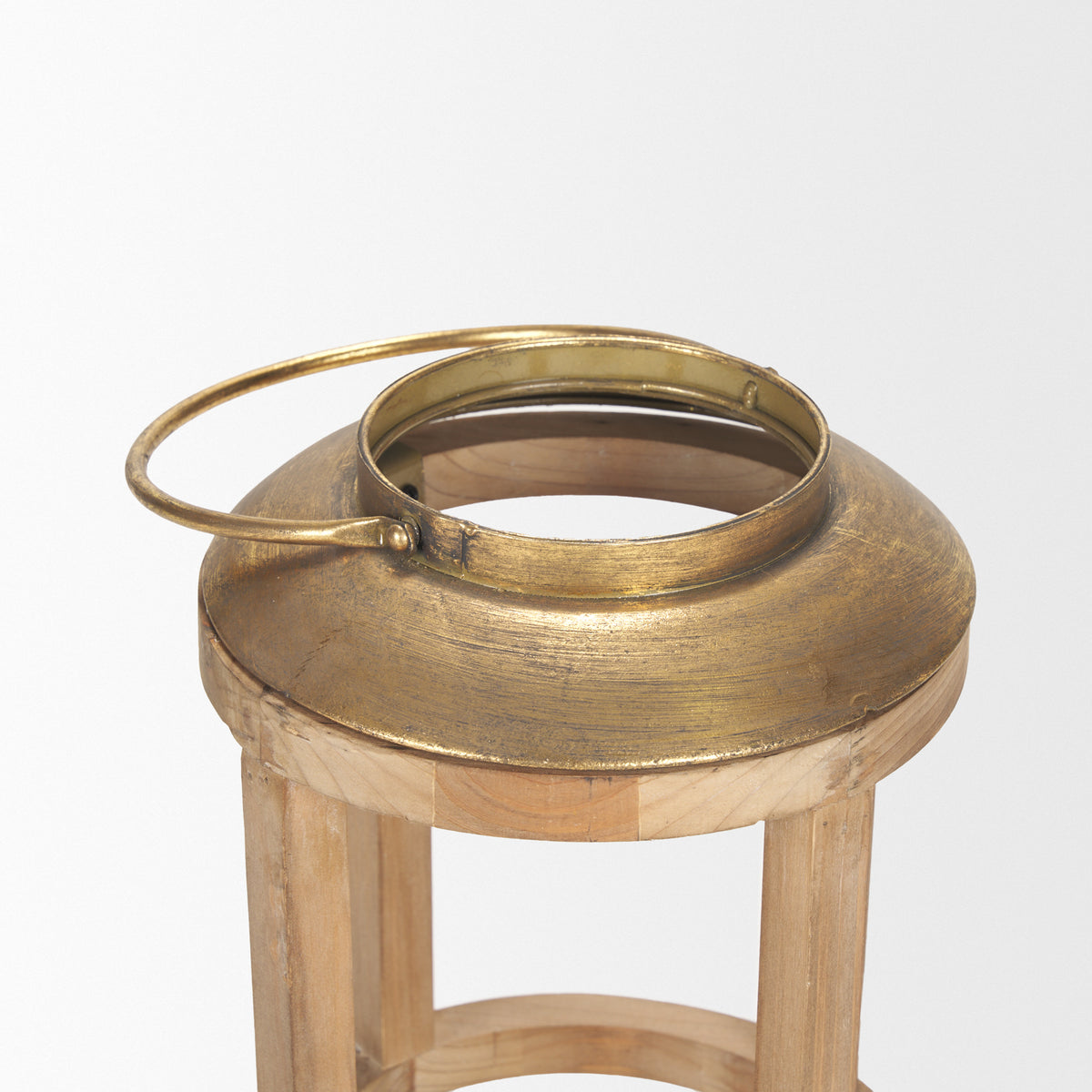 Andy II Small Natural Wood Cylindrical Lantern-Lanterns-DECOROLALA