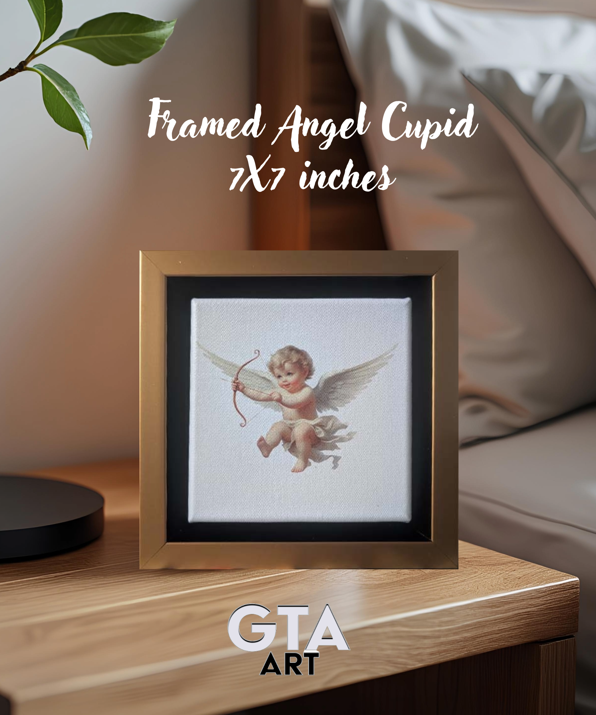 Angel Wings Wall Decor 7x7 Frame-Canvas Print-DECOROLALA