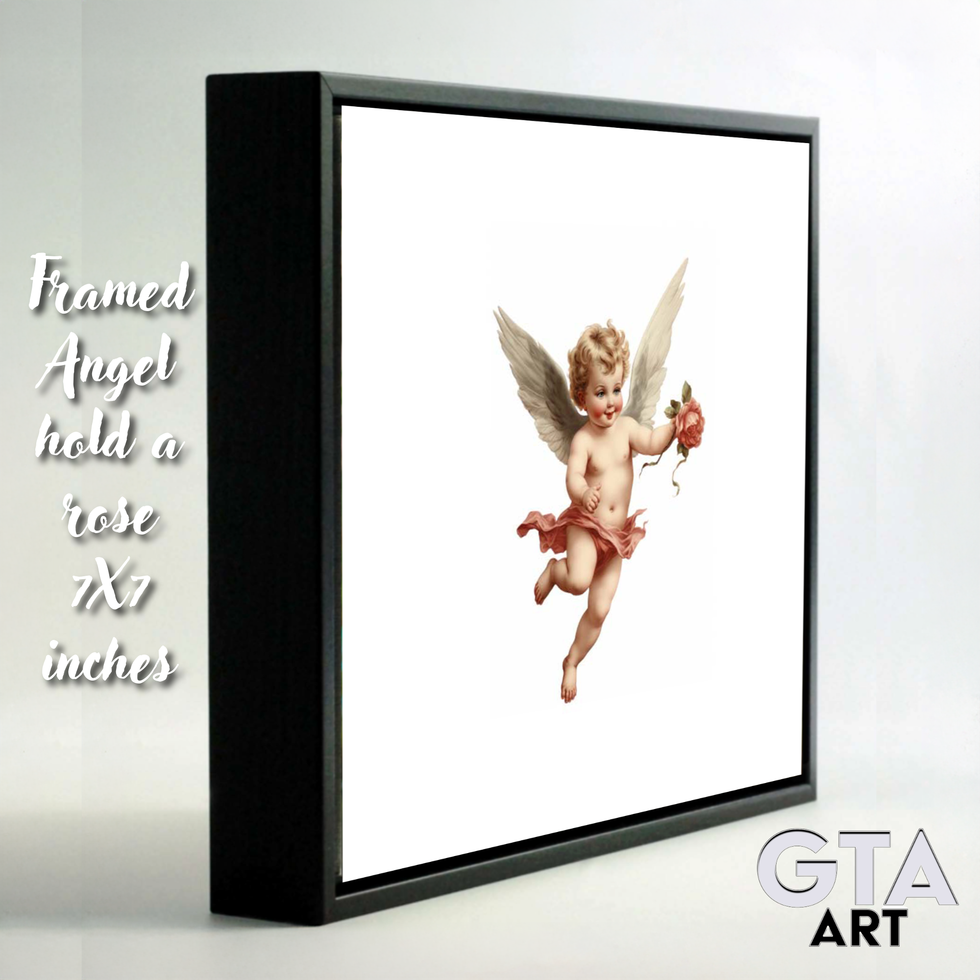 Angel Wings Wall Decor 7x7 Frame-Canvas Print-DECOROLALA