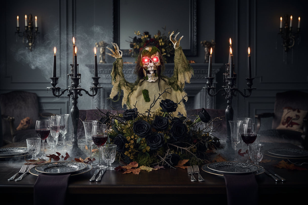 Animated Halloween Skeleton - Sound Activated LED Eyes-Home Furnishings > Holiday & Seasonal > Halloween Decorations-DECOROLALA