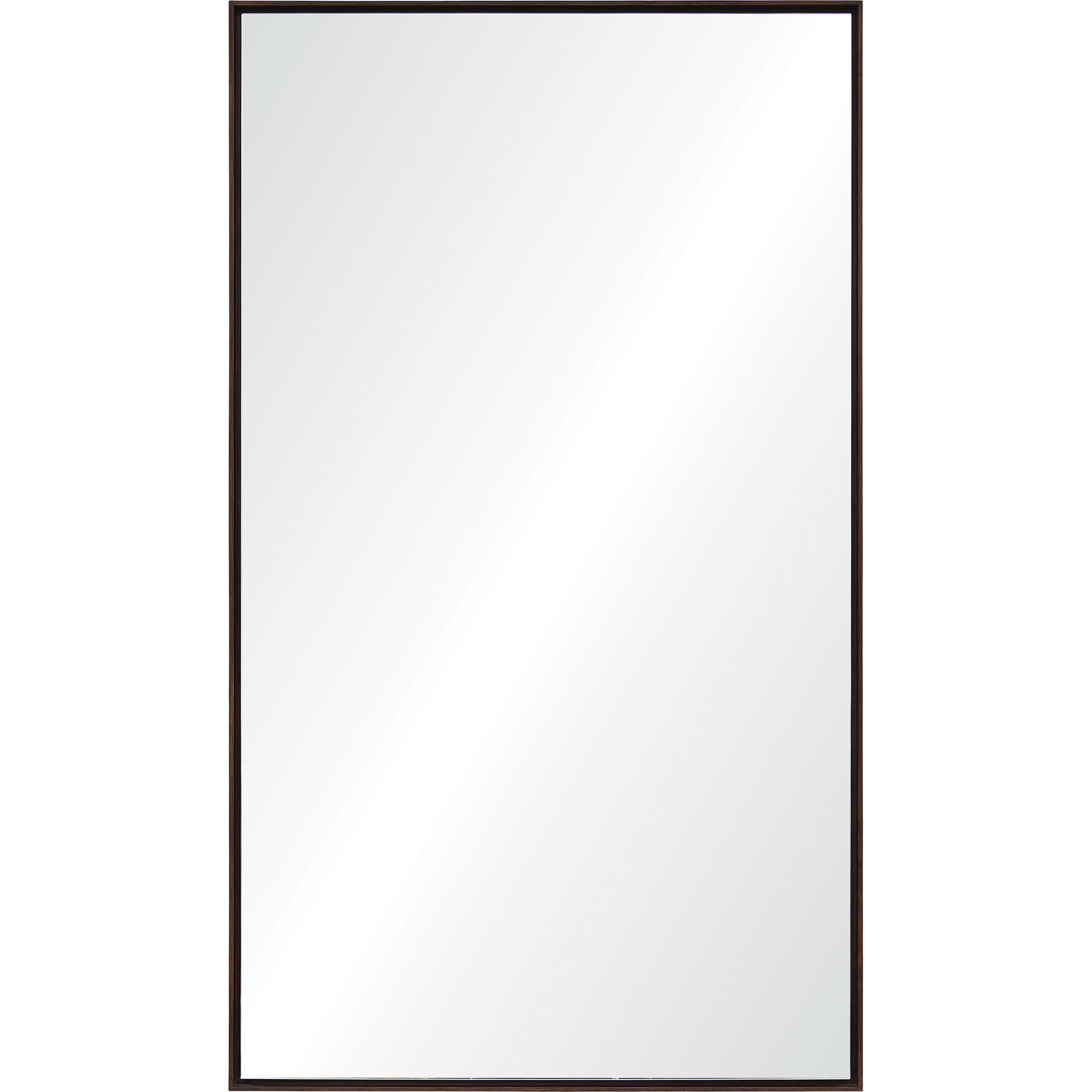 Anjalina 83" Tall Rectangle Full Length Mirror, Brown-Full Length Mirror-DECOROLALA