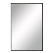 Annalise 45" Tall Rectangle Wall Mirror, Black-Mirror-DECOROLALA