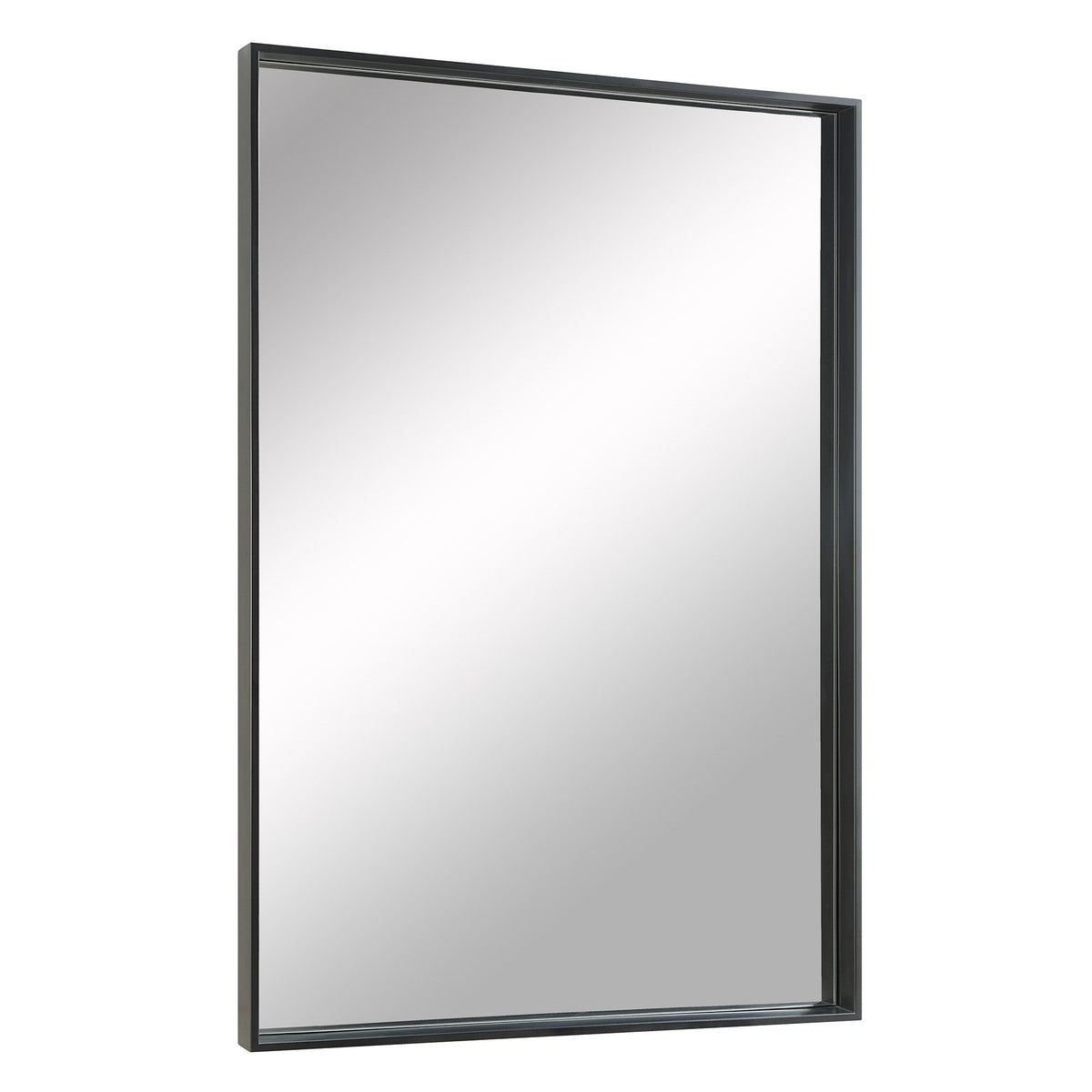 Annalise 45" Tall Rectangle Wall Mirror, Black-Mirrors-DECOROLALA