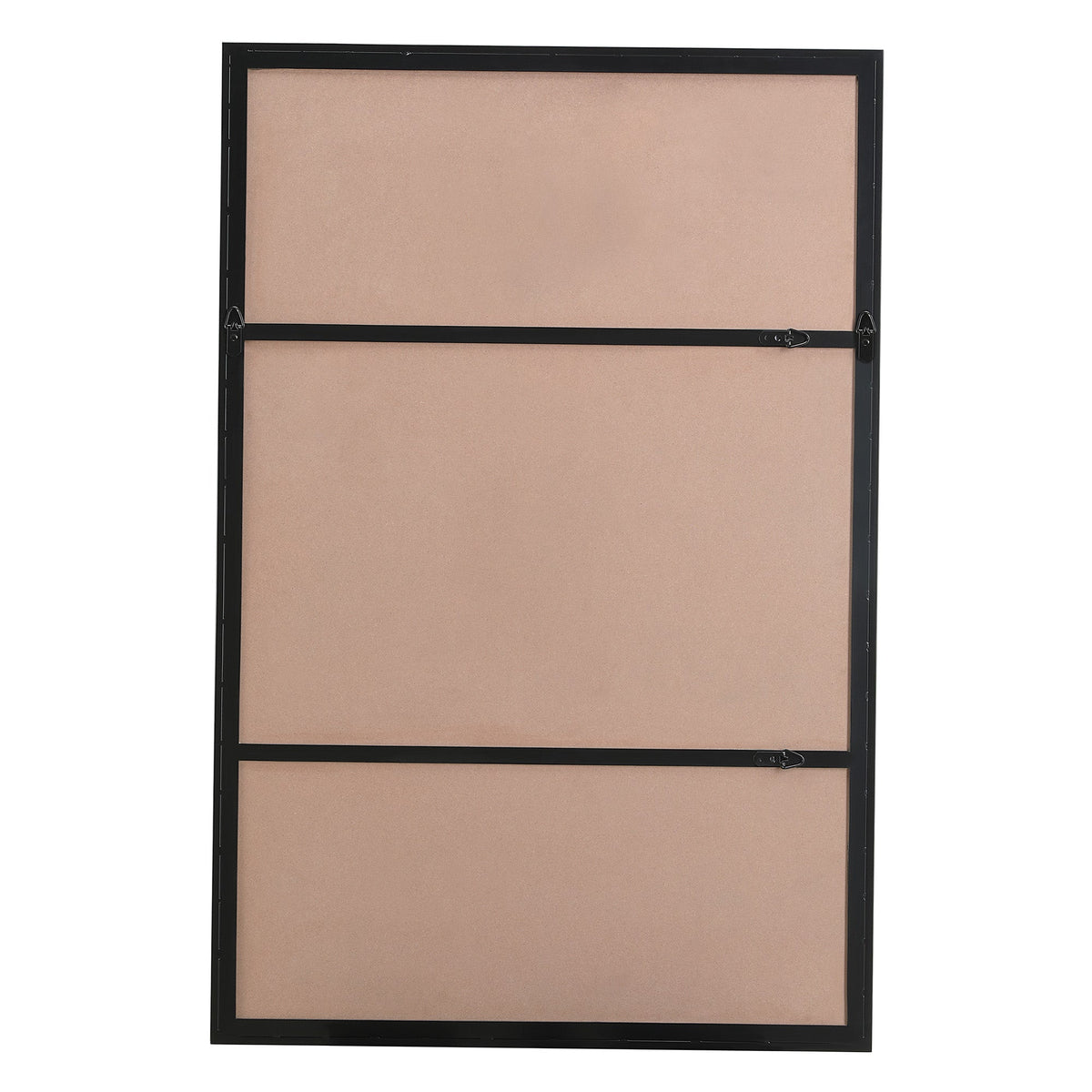 Annalise 45" Tall Rectangle Wall Mirror, Black-Mirrors-DECOROLALA
