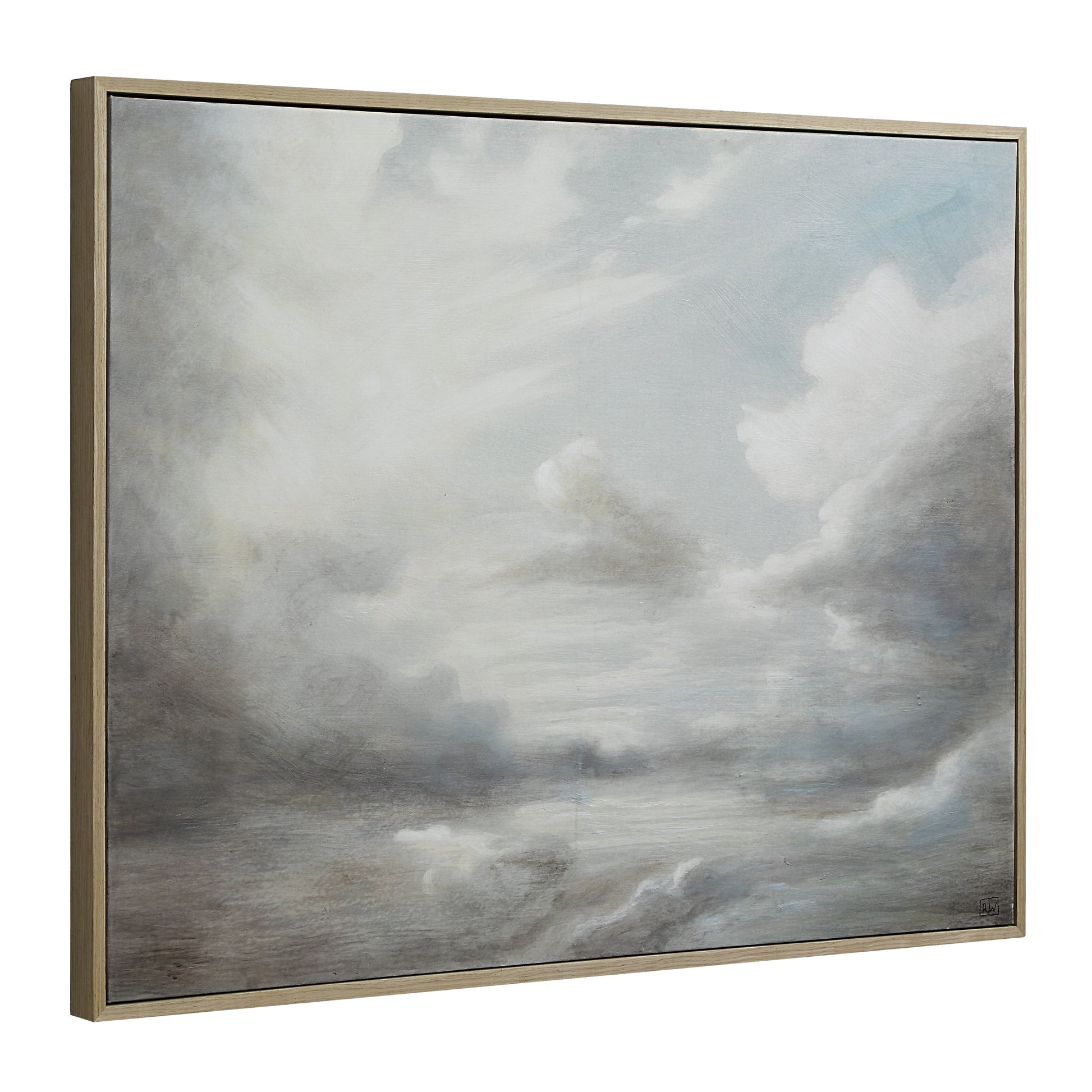 Anse 36" H x 48" W Canvas Art, White-Canvas Art-DECOROLALA