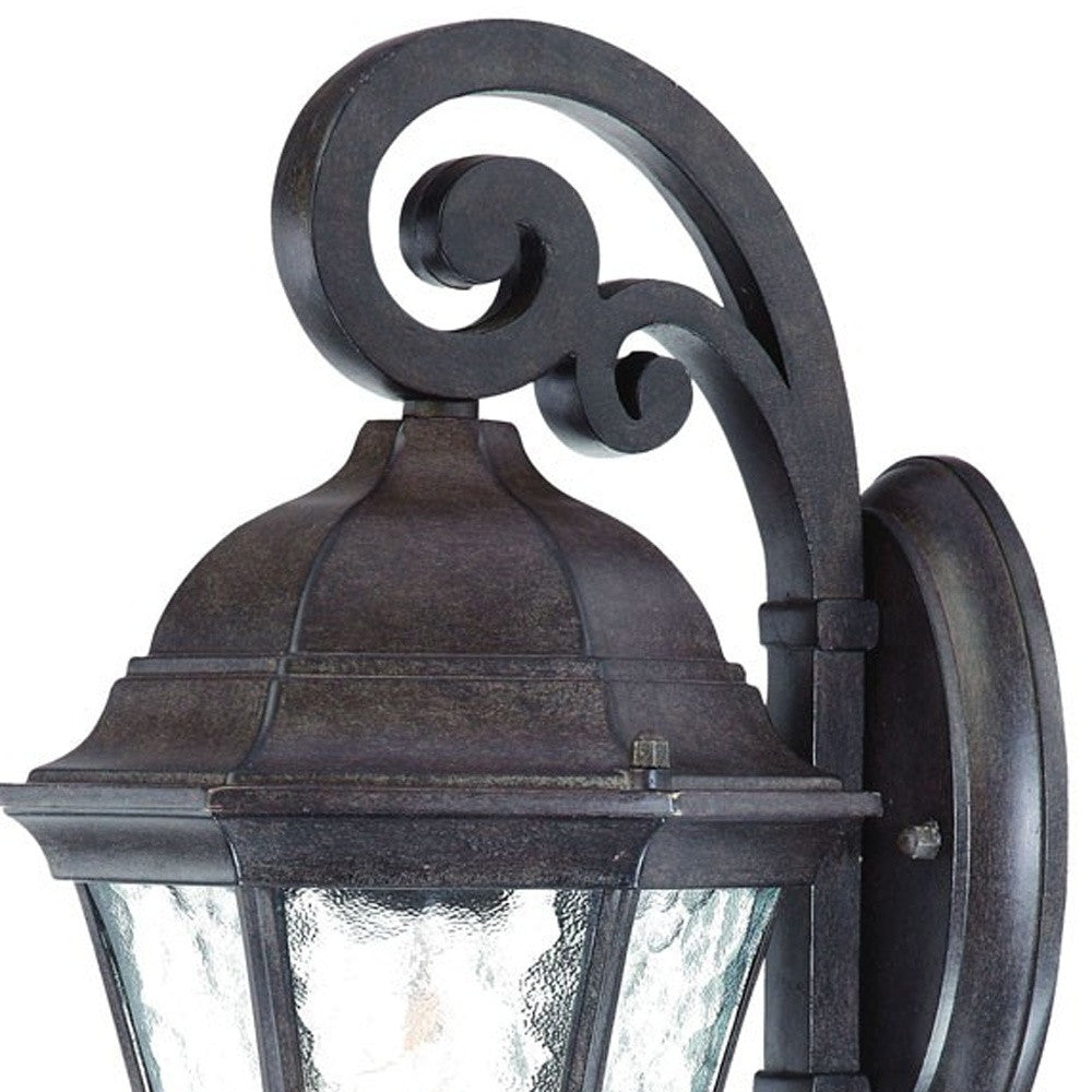 Antique Black Tapered Hanging Lantern Wall Light-Outdoor Lighting-DECOROLALA