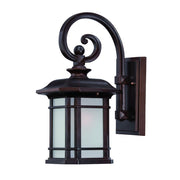 Antique Bronze Frosted Linen Glass Lantern Wall Light-Outdoor Lighting-DECOROLALA