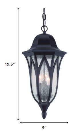 Antique Bronze Geometric Glass Hanging Light-Outdoor Lighting-DECOROLALA