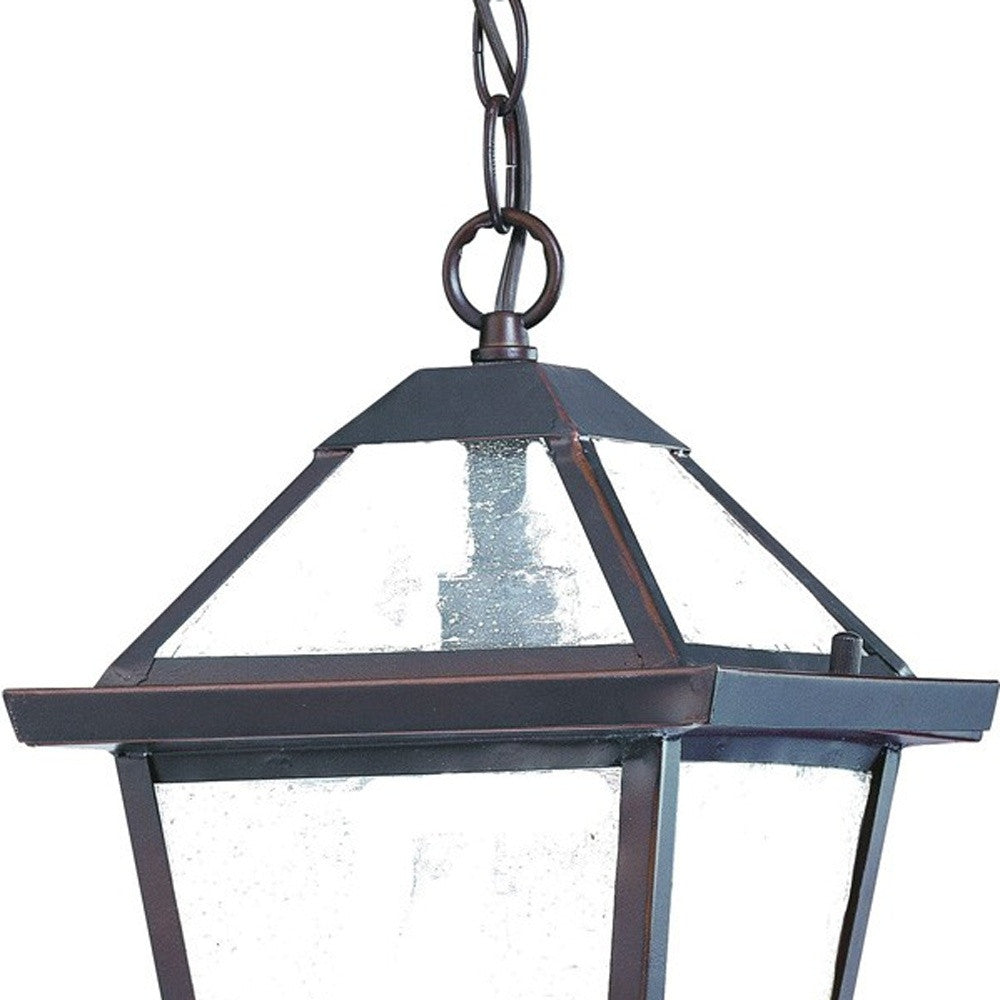 Antique Bronze Glass Hanging Lantern Light-Outdoor Lighting-DECOROLALA