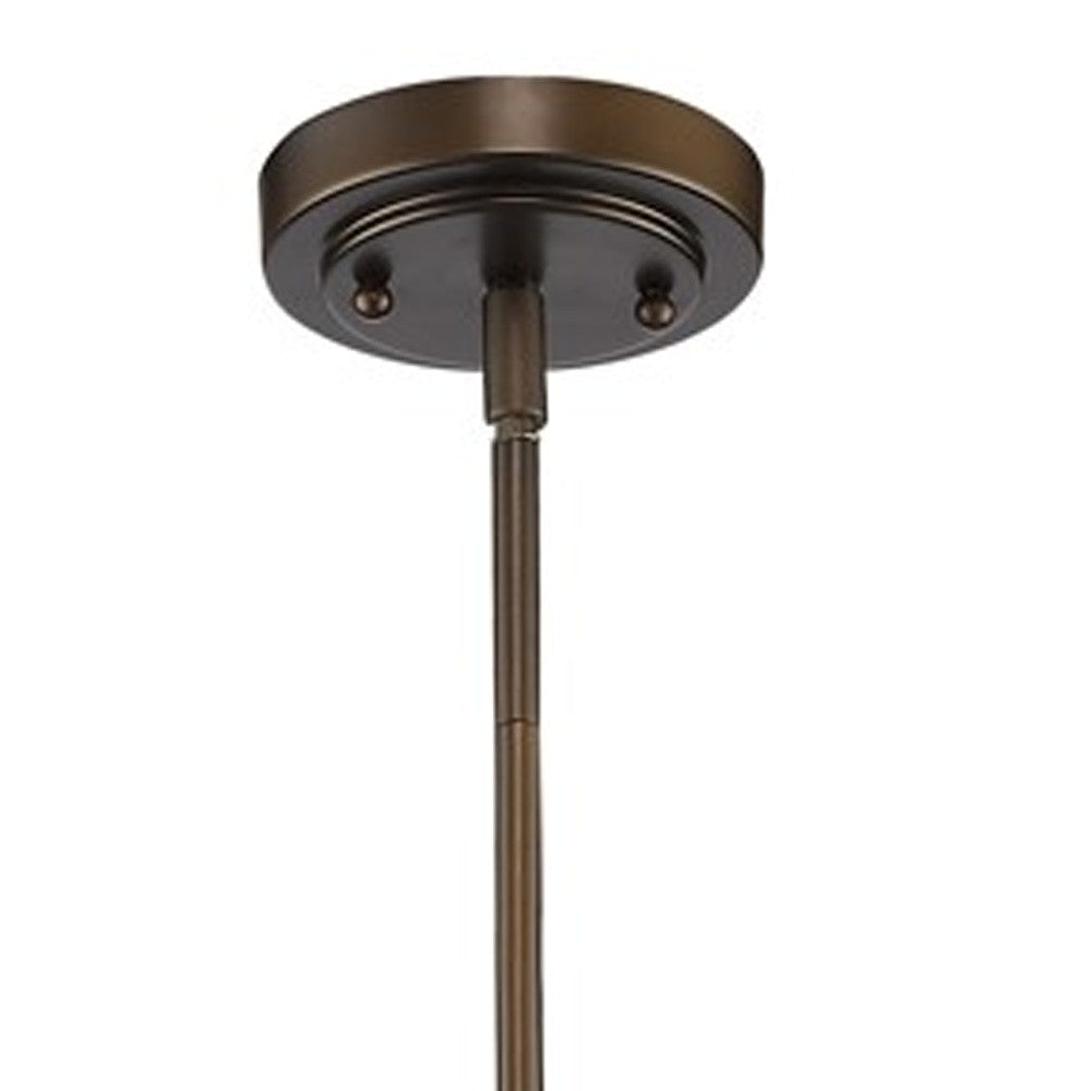 Antique Bronze Hanging Light with Glass Dome Shade-Chandeliers-DECOROLALA