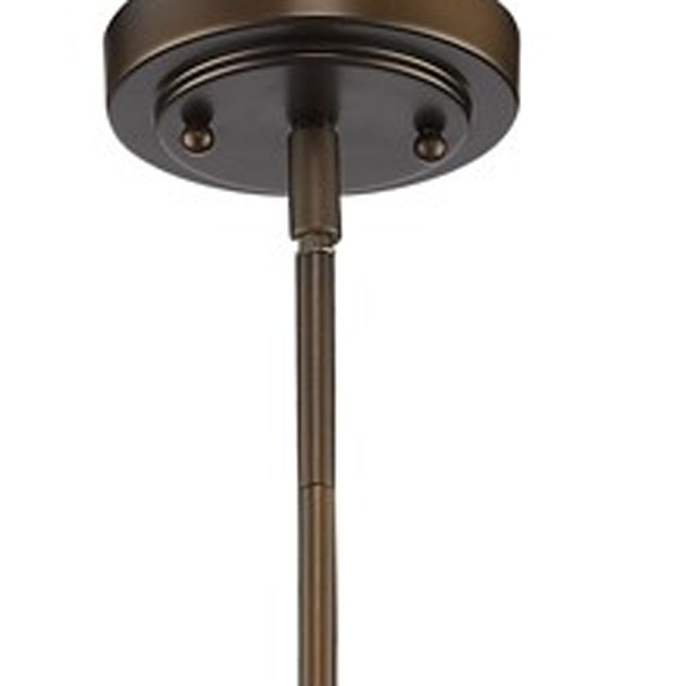 Antique Bronze Hanging Light with Glass Dome Shade-Chandeliers-DECOROLALA