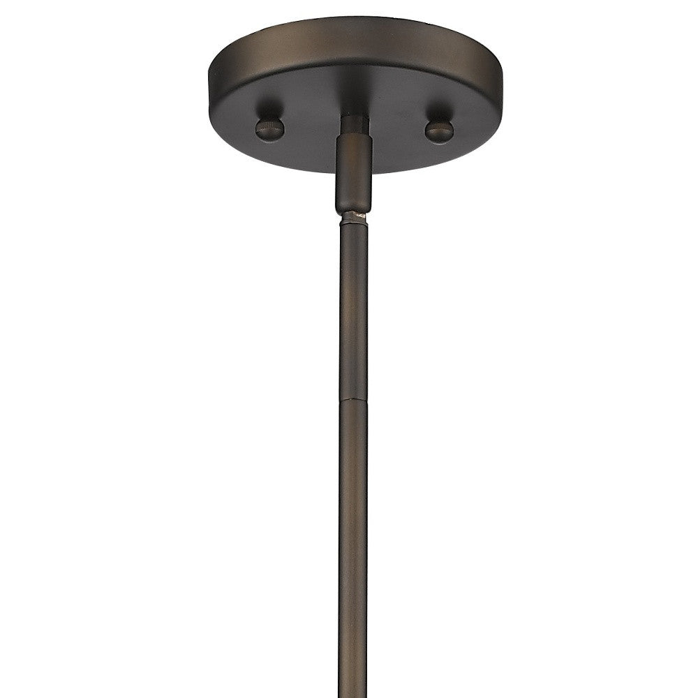 Antique Bronze Hanging Light with Pebbled Glass Shade-Chandeliers-DECOROLALA