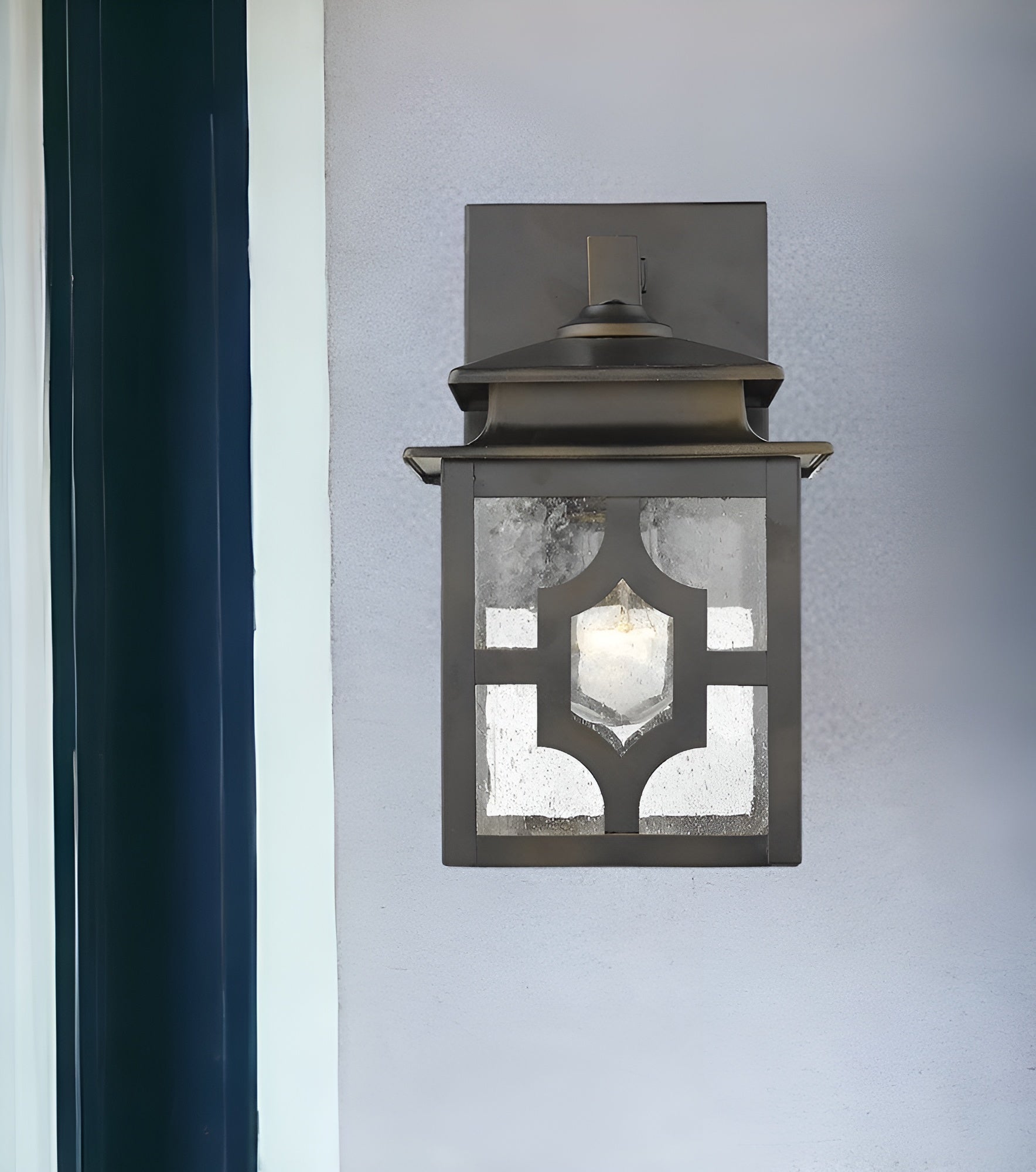 Antique Bronze Outdoor Lantern Wall Light-Outdoor Lighting-DECOROLALA