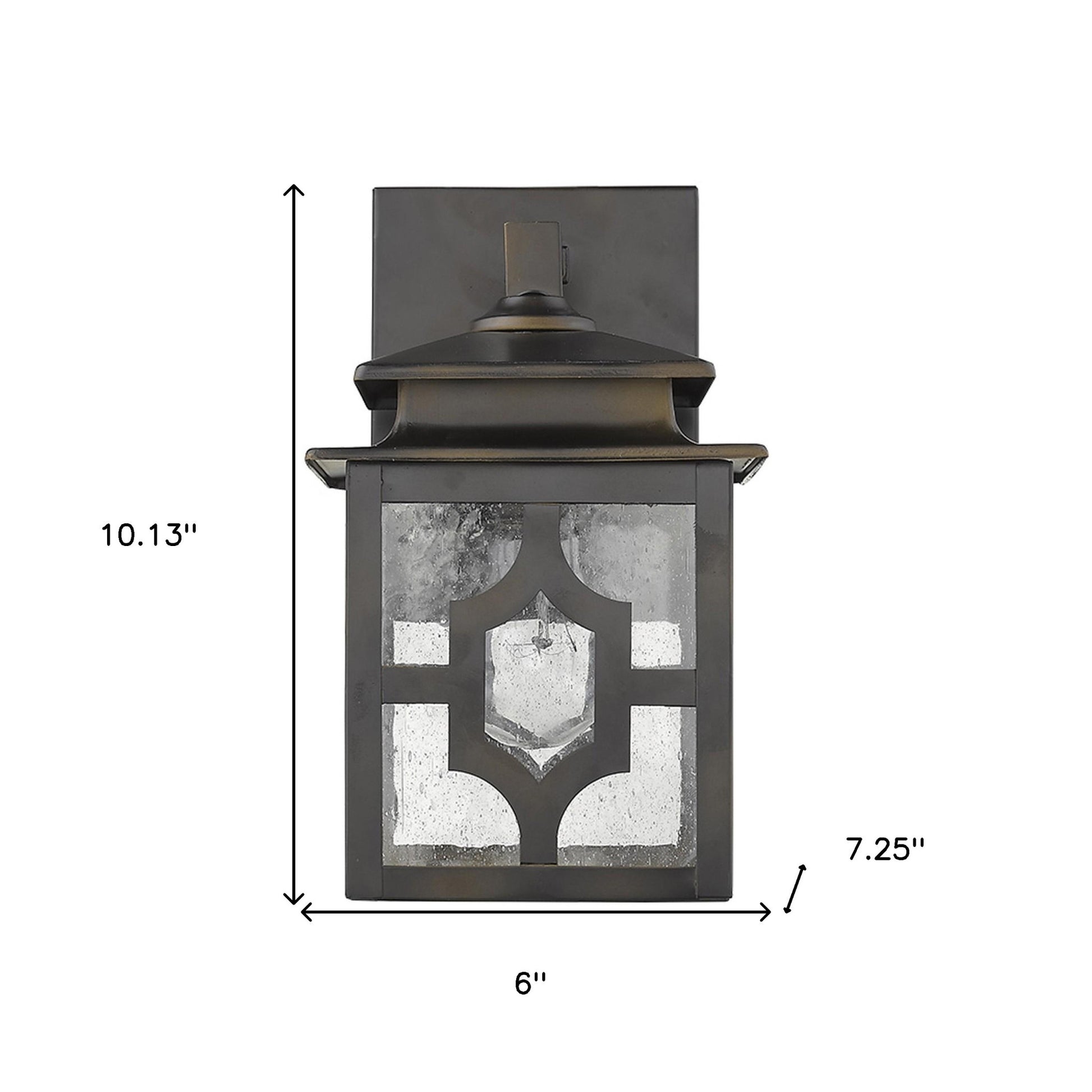 Antique Bronze Outdoor Lantern Wall Light-Outdoor Lighting-DECOROLALA