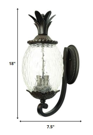 Antique Bronze Pineapple Wall Light-Outdoor Lighting-DECOROLALA