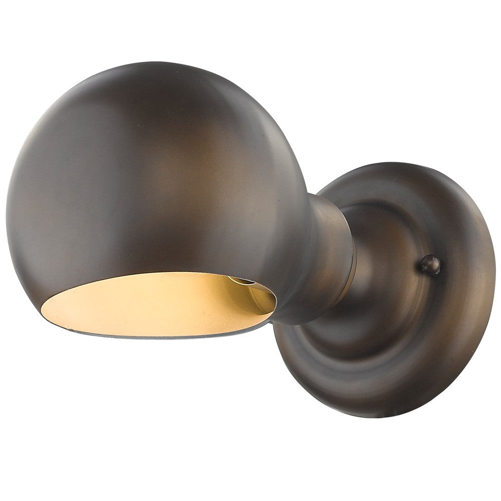 Antique Bronze Rounded Wall Sconce-Outdoor Lighting-DECOROLALA