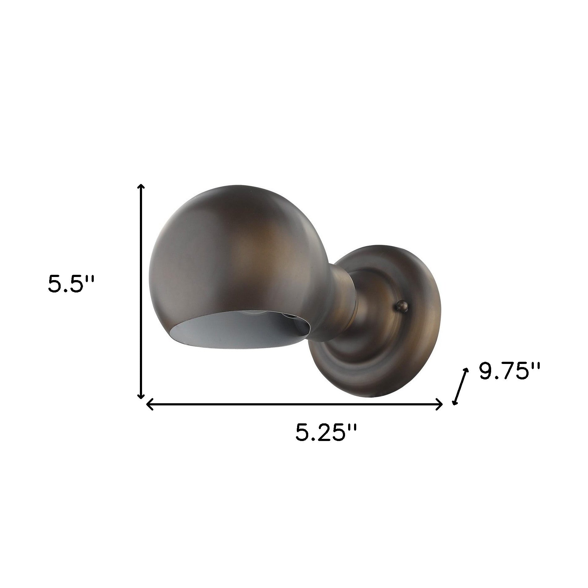 Antique Bronze Rounded Wall Sconce-Outdoor Lighting-DECOROLALA